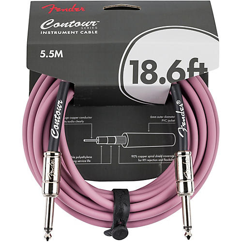 Fender Straight to Straight Instrument Contour Cable 18.6 ft. Burgundy Mist