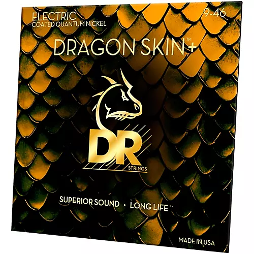 DR Strings Dragon Skin+ Coated Accurate Core Technology 6-String Nickel Electric Guitar Strings 10 - 52