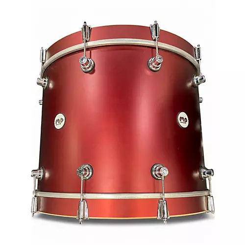 Used DW 3 Piece Design Series Crimson Satin Metallic Drum Kit Crimson Satin Metallic