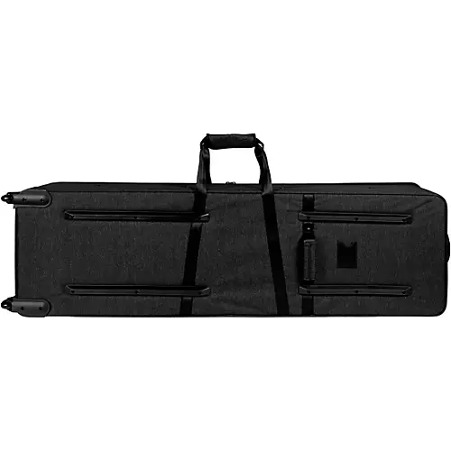 Gator GKP88-BLK Semi-Rigid Lightweight Pro Wheeled Case for 88-Note Keyboards; Charcoal Black With Electric Blue Interior