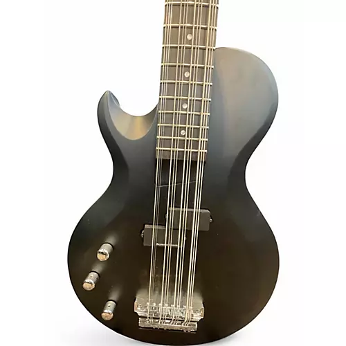 Used Schecter Guitar Research Diamond Series DUG DP-12 Black Electric Bass Guitar Black