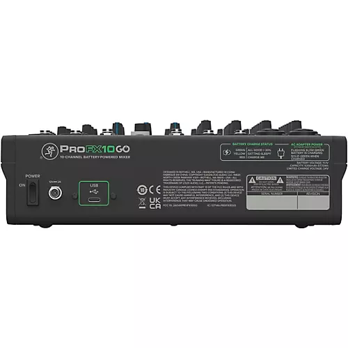 Mackie ProFX10GO Battery-Powered Mixer Bundle With Thump GO Speaker, Stand, Cables and Mixer Bag