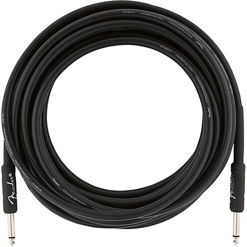 Fender Professional Series Straight to Straight Instrument Cable 15 ft. White Tweed