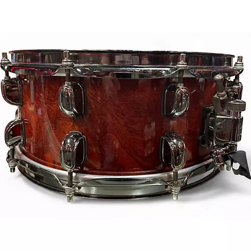 Used TAMA 6.5X14 SLP BUBINGA NATURAL QUILTED BUBINGA  Drum NATURAL QUILTED BUBINGA  15
