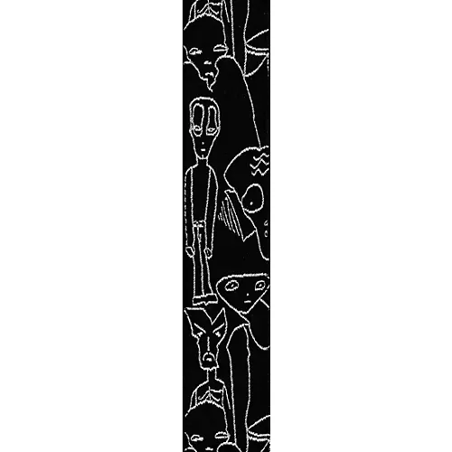 D'Addario Joe Satriani Nylon Guitar Strap Black/Red/Green Snakes Mosaic