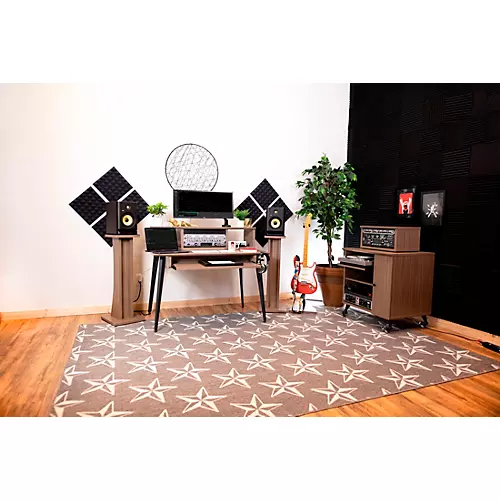 Gator Elite Series Furniture Desktop 8U Studio Rack 8 RU Space Dark Walnut