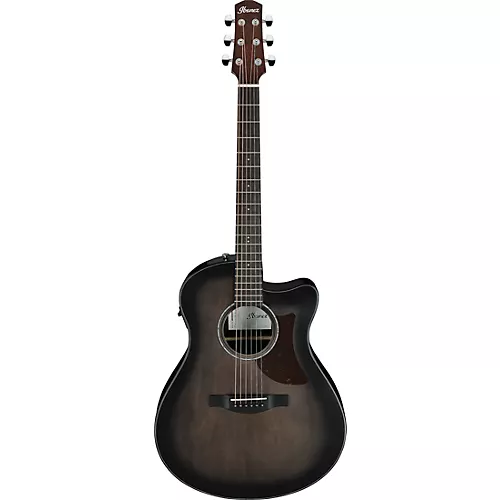Ibanez AAM70CE Advanced Auditorium Acoustic-Electric Guitar Transparent Charcoal Burst