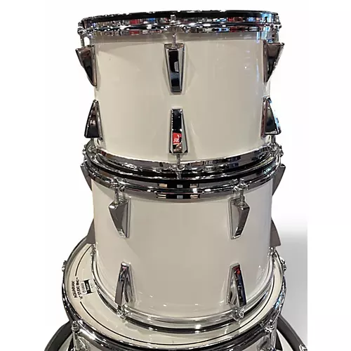 Used 1980 Yamaha 6 Piece Power Recording Shell Pack White Drum Kit White