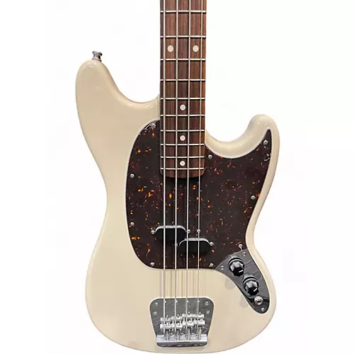 Used Fender Mustang Bass Olympic White Electric Bass Guitar Olympic White
