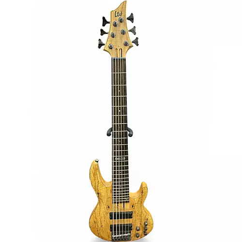 Used ESP LTD B206SM 6 String Spalted Maple Electric Bass Guitar Spalted Maple