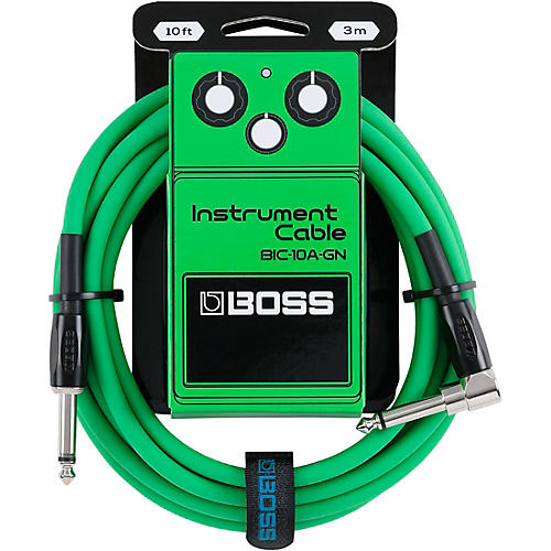 BOSS BIC-10 Straight to Angled Instrument Cable 10 ft. Orange