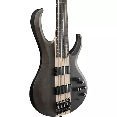 Ibanez BTB605 5-String Electric Bass Guitar Transparent Gray Flat