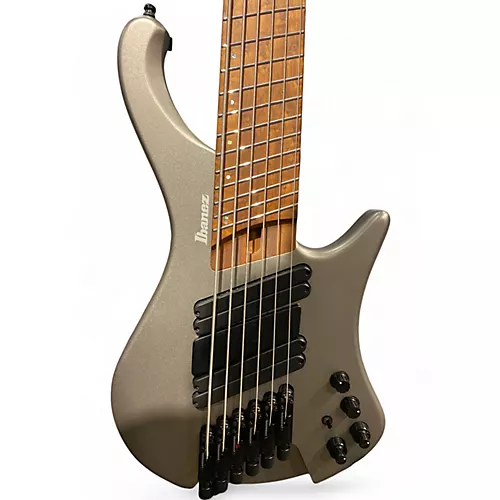 Used Ibanez EHB1006MS Metallic Silver Electric Bass Guitar Metallic Silver