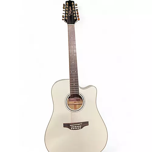 Used Takamine GD37CE Pearl White 12 String Acoustic Electric Guitar Pearl White