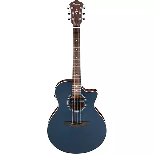 Ibanez AE100 Grand Auditorium Acoustic-Electric Guitar Dark Tide Blue Flat