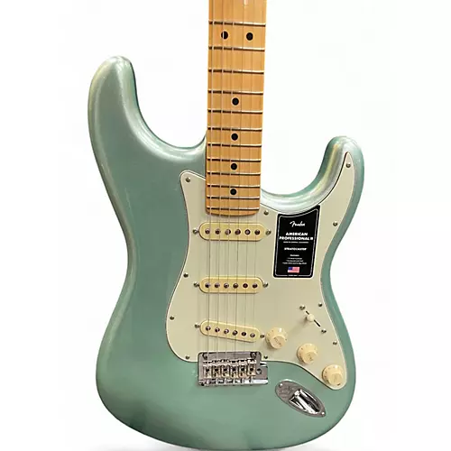 Used Fender American Professional II Stratocaster mystic surf green Solid Body Electric Guitar mystic surf green