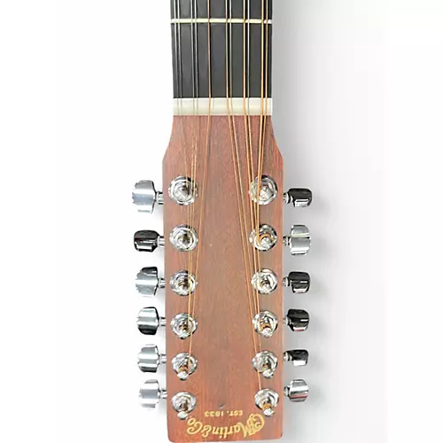 Used Martin DX2E Natural 12 String Acoustic Electric Guitar Natural