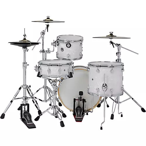 DW DWe Wireless Acoustic-Electronic Convertible 4-Piece Drum Set Bundle With 20