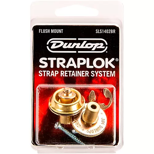Dunlop Straplok Flush Mount Strap Retainer System Brass