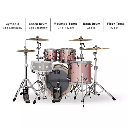DW Collectors Series 4-Piece SSC Maple Shell Pack With Chrome Hardware Black Velvet