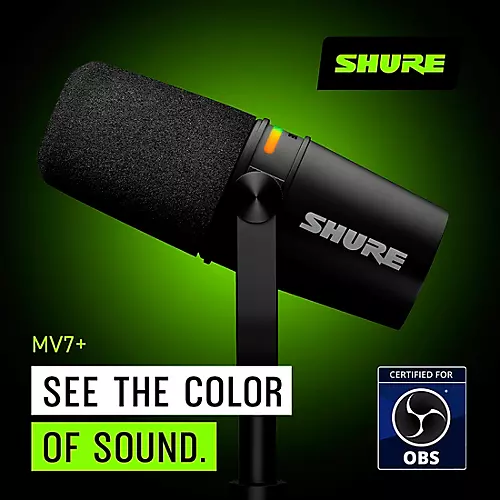 Shure MV7+ Podcast Kit With Stand Black