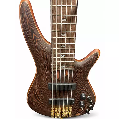 Used Ibanez PRESTIGE SR5006E Natural Electric Bass Guitar Natural