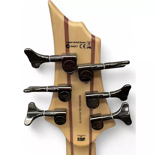 Used 2015 ESP LTD B206SM 6 String Worn Natural Electric Bass Guitar Worn Natural