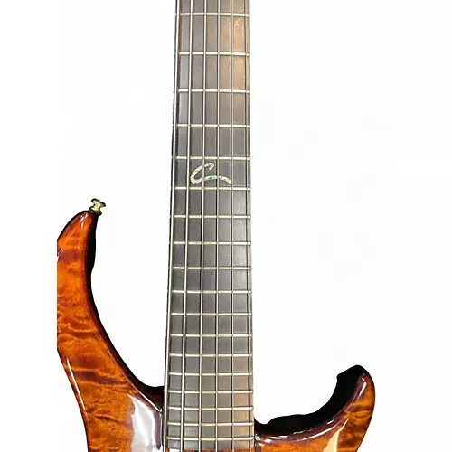 Used Peavey cirrus 6 trans flame maple Electric Bass Guitar trans flame maple