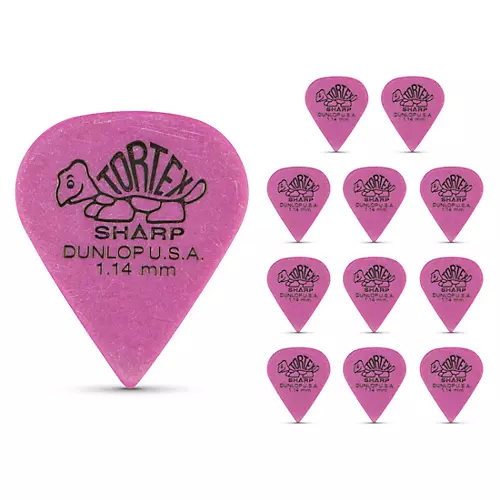 Dunlop Tortex Sharp Guitar Picks 1 Dozen 1.0 mm