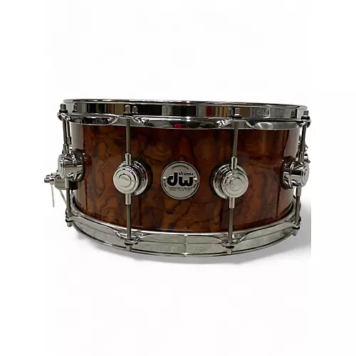 Used DW 6.5X14 Collector's Series Exotic Snare bubinga waterfall Drum bubinga waterfall 15