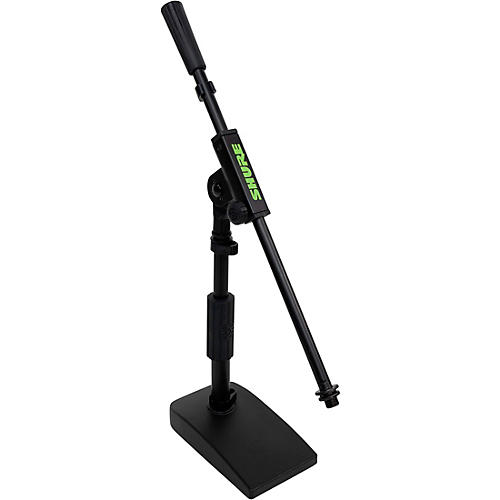 Shure SH-DESKTOP2 Compact Low-Profile Desktop Mic Stand With Single-Section Boom Black