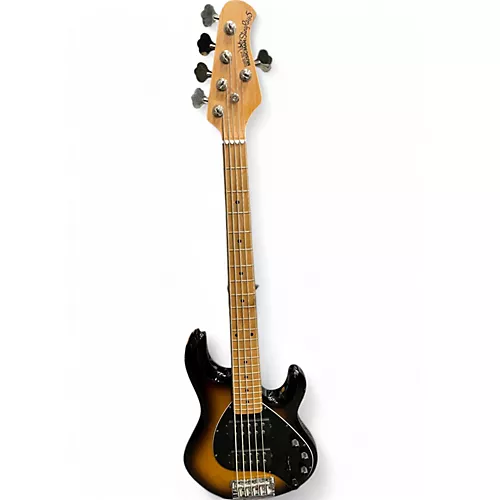 Used 2013 Ernie Ball Music Man Stingray HH 5 String Tobacco Sunburst Electric Bass Guitar Tobacco Sunburst