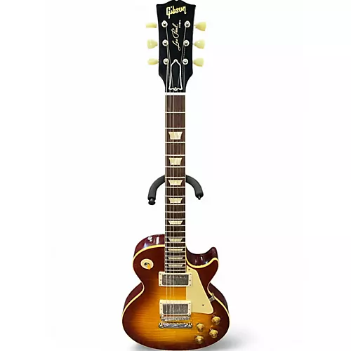 Used Gibson 1959 Reissue Murphy Aged Les Paul Sunrise Tea Burst Solid Body Electric Guitar Sunrise Tea Burst