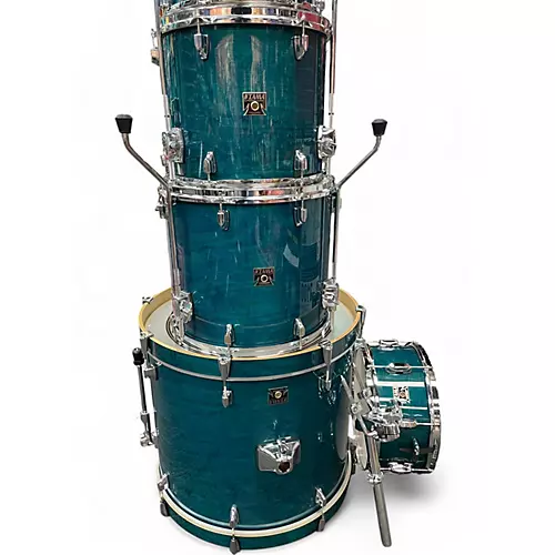 Used TAMA 7 Piece Superstar Classic Blue Lacquer Burst Drum Kit Blue Lacquer Burst