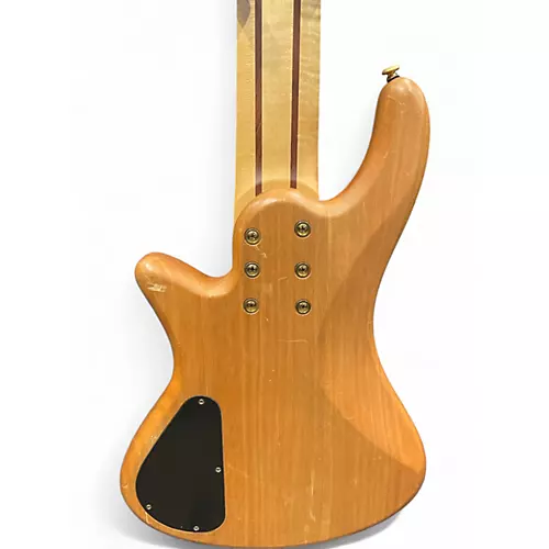 Used Schecter Guitar Research Stiletto Custom 6 String Natural Electric Bass Guitar Natural