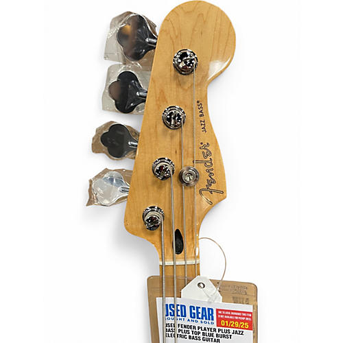 Used Fender Player Plus Jazz Bass Plus Top Blue Burst Electric Bass Guitar Blue Burst