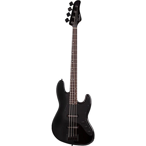 Schecter Guitar Research J-4 Rosewood Fingerboard Electric Bass Gloss Black Black Pickguard