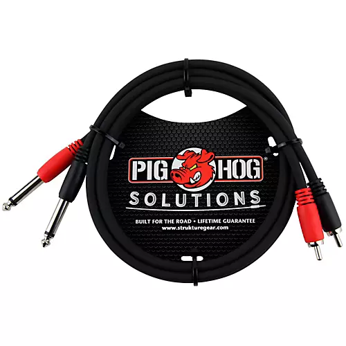 Pig Hog Solutions Dual Cable RCA to 1/4