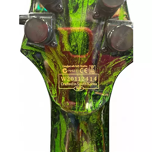 Used Schecter Guitar Research Diamond Series C-8  Silver Mountian Toxic Venom Solid Body Electric Guitar Silver Mountian Toxic Venom