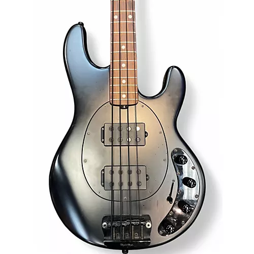 Used Ernie Ball Music Man Stingray Stealth 4 String HH Black Electric Bass Guitar Black