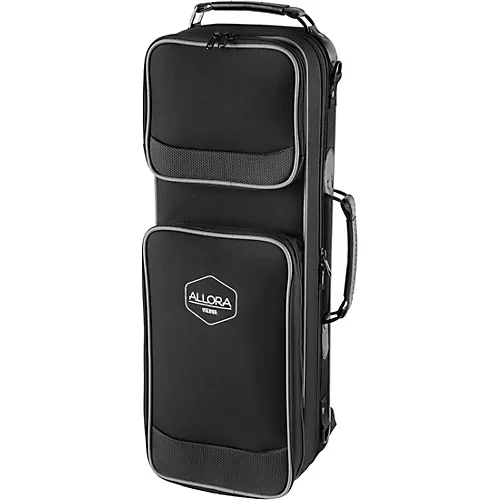 Allora ASPS-450 Vienna Series Straight Soprano Sax Black Nickel Body Silver Keys