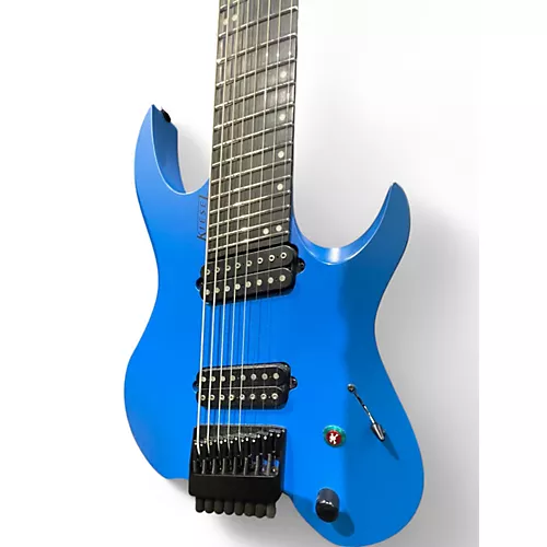 Used Kiesel Vader 8 Multi-Scale Blue Solid Body Electric Guitar Blue