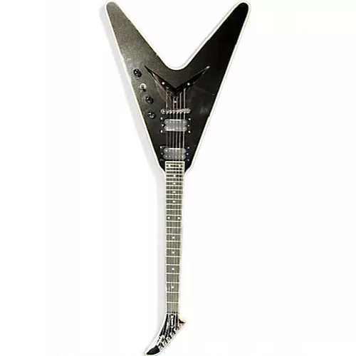 Used Epiphone Dave Mustaine Flying V Custom Black Metallic Solid Body Electric Guitar Black Metallic