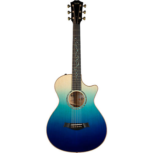Taylor Custom All Urban Ash 12-Fret Grand Concert Acoustic-Electric Guitar Ombre Blue