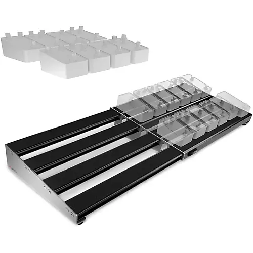 D'Addario PW-XPNDPB-02 XPND Pedalboard Telescopically Expanding 4-Rail System Large Black
