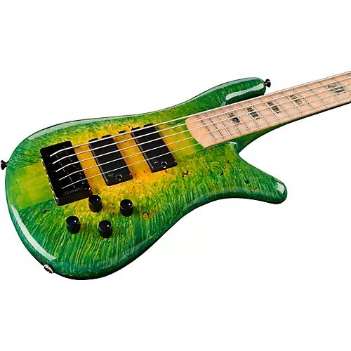 Spector NS5 Maple Burl/Wide Neck Green