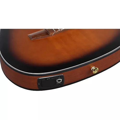 Ibanez FRH10NL Left-Handed Nylon-String Acoustic-Electric Guitar Brown Sunburst Flat