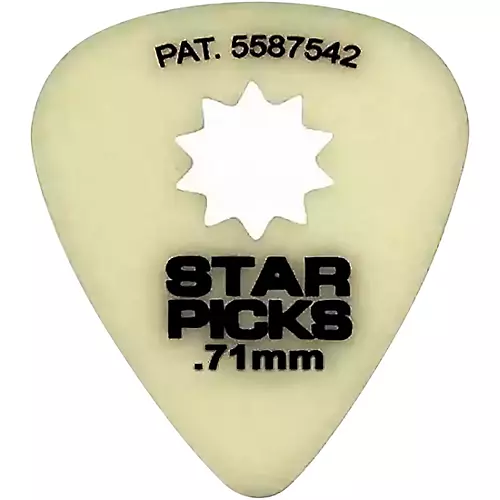 Everly Star Glow In The Dark Celluloid Guitar Picks .46 mm 12 Pack