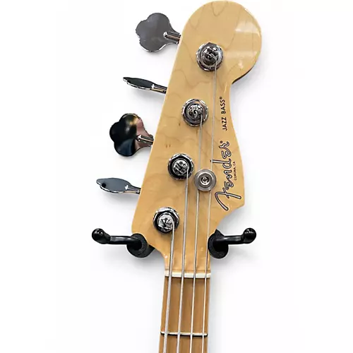 Used 2017 Fender American Professional Jazz Bass Black Electric Bass Guitar Black