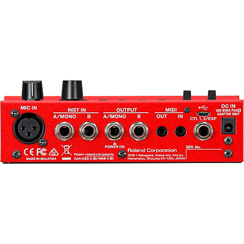 BOSS RC-500 Loop Station Effects Pedal Red